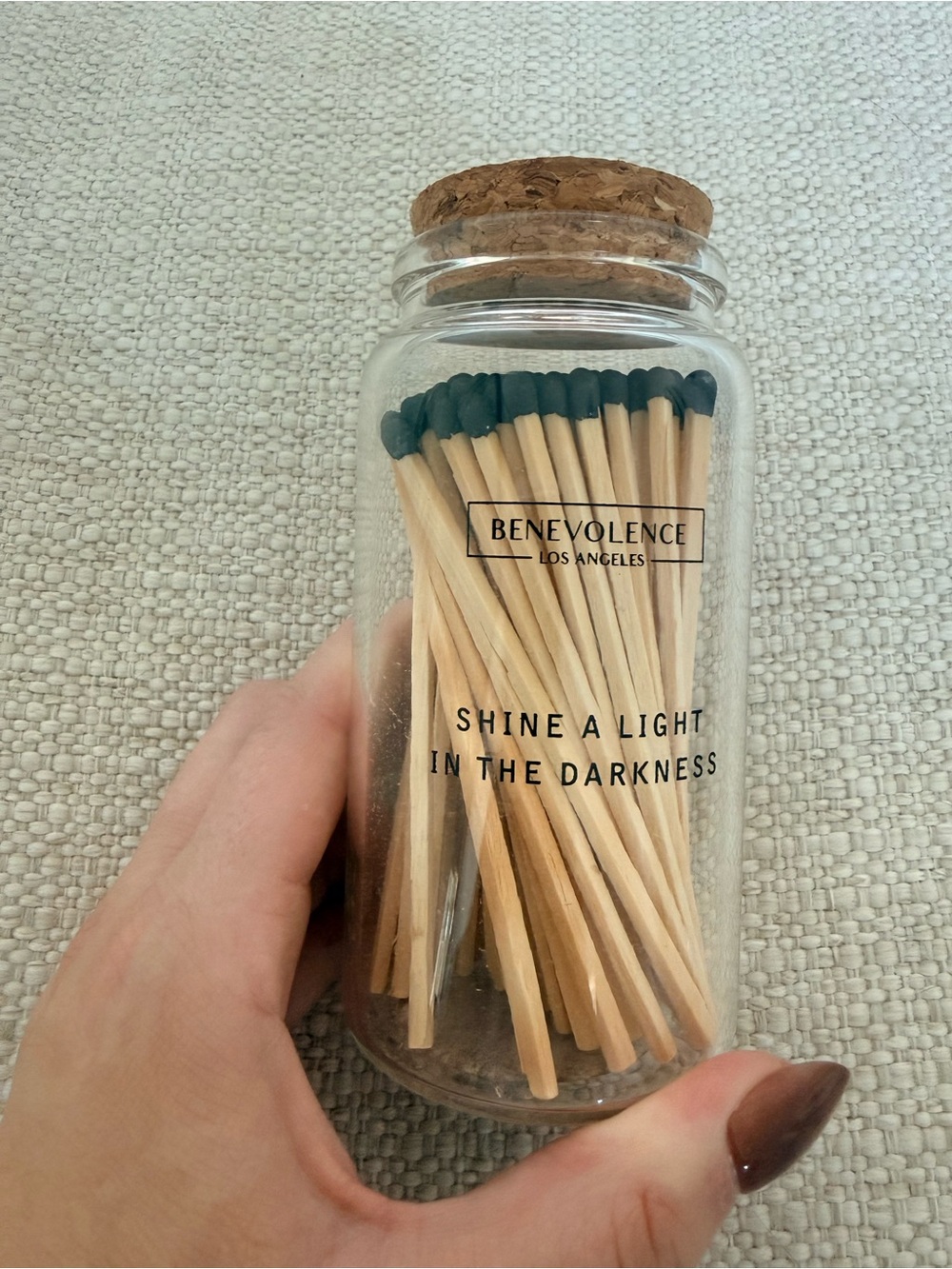 Black Tipped Match Jar - Decorative Home Matches